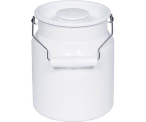 Riess Pot à lait avec couvercle 3 litres H : 20cm Emaille Classic Blanc