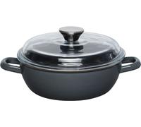 Riess Schmorpfanne mit Glasdeckel 20cm, hoch DARK GREY