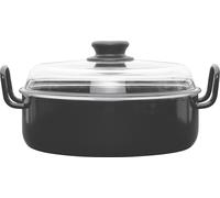 RIESS Schmorpfanne "Oma´s" Stahlblech emailliert Ø 24 cm, 7,5 cm schwarz