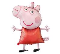 Riethmüller Ballon en aluminium de grande forme Peppa Pig H45 emballé 63 x 81 cm - Ballon pour anniversaire d'enfant et fête à thème - Décoration de fête de dessin animé pour enfants