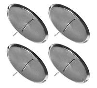 Riffelmacher 10787 Lot de 4 Supports pour Bougies de l'Avent en métal argenté Diamètre 10 cm