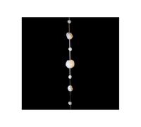 Riffelmacher 68525 Guirlande de boules de neige Blanc 180 cm de long Décoration de Noël d'hiver pour fenêtre, table et arbre