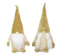 Riffelmacher 70546 Lutin Debout en Tissu, 1 pièce, 13 x 35 cm, 2 Couleurs Assorties avec Barbe/Tresses, Pas de Choix de Motifs, Marron Clair/Beige