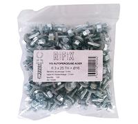 Rifix TH6325R16 Sachet de 100 Vis de bardage tête hexagonal 6,3 x 25 avec rondelle 16 mm