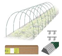 RIFNY Lot de 48 tunnels en film pour plantes - Pour parterre surélevé - Filet de protection contre les oiseaux, les insectes, les serres - Protection contre le gel - Vert