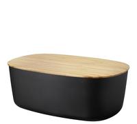 Boîte à pain BOX-IT 34 cm, noir, plastique / bambou, RIG-TIG