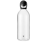 RIG-TIG Carafe COOL-IT - Pichet en verre, bouteilles à cordial pour boissons froides, jus de fruits, thé glacé - Pichet transparent réutilisable avec bouchon à bille en caoutchouc - 1,5 litre, Noir