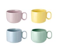 RIG-TIG Tasse MIX'N'MATCH 29 cl Lot de 4 Bleu-jaune-Rose-vert