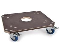 Chariot à roulettes de 450 kg | Aide au Transport pour Charges Lourdes de Haute qualité | Support Roulant de 60 x 50 cm | Chariot Anti-Glisse avec Plaque sérigraphique 21 mm |Socle Roulant avec Frein