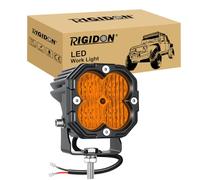RIGIDON 1 x mini phare travail led, 3 pouces 30W 3000lm feu antibrouillard | 12V 24V, étanche, 3000K ambre, feux de travail, projecteurs lumière, floodlight, pour offroad voiture camion ATV 4x4 tracteur