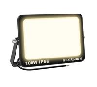 RIGIDON 100W Projecteurs Led Extérieur, 10000LM Spot Led Extérieur | 3000K Blanc Chaud, IP66 Etanche Eclairage de Sécurité, Éclairage mural d'extérieur pour Jardin Garage Cour Entrée Terrasse