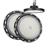 RIGIDON 2Pcs 200W Led UFO High Bay Lumière, 20000LM Projecteur Led, Eclairage Garage Led Ultra Puissante, Industriel LED, Lampe Haute Baie Pour Usine Atelier Gymnase Aéroports, 6000K Blanc Froid
