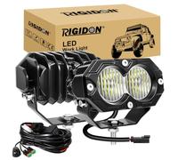 RIGIDON 2x phare de travail led 12V DT faisceau kit, 4,3 pouces 20W 2000lm | 6000K blanc, longue portée, étanche, floodlight, pour offroad Véhicules Voiture camions SUV ATV UTE 4x4 tracteur bateau