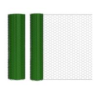 Rigogo - Clôture en grillage - 25 m x 1 m - Anti-gibier - Jardin, Terrasse, Balcon - Vert - Acier