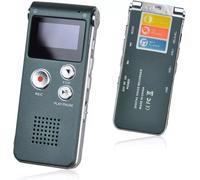 Rigwig Enregistreur vocal numérique 3072 kbps HD à activation vocale avec lecture, 7 niveaux de réduction intelligente du bruit, dictaphone, autonomie de batterie de 30 heures, enregistreur audio (8