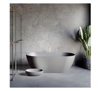 RIHO Bilbao baignoire en pose libre, SOLIDSurface, 170x80x55,5cm, Anthracite Matt, B118001080