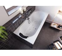 RIHO Carolina Baignoires rectangulaires, avec système d'air, version gauche, 1 place, blanc, B055005005, Exécution: 170x80x53cm, volume utile : 190 litres