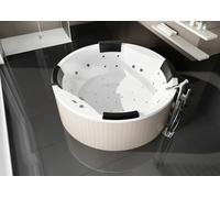 RIHO Colorado baignoires rondes, avec système Bliss, 2 places, 180x53cm, 440 Betteres, blanc, B038008005