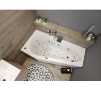 RIHO Delta baignoires d'angle, version droite, avec système Bliss, 1 place, blanc, B068004005, Exécution: 160x80x48cm, volume utile : 130 litres