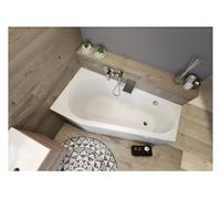 RIHO Delta baignoires d'angle, version droite, variante Plug & Play, 1 place, blanc, B068007005, Exécution: 160x80x48cm, volume utile : 130 litres
