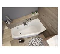 RIHO Delta baignoires d'angle, version gauche, variante Plug & Play, 1 place, blanc, B067007005, Exécution: 150x80x48cm, volume utile : 110 litres
