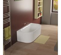 Riho Baignoire murale Desire B089001005 184x84 cm rectangulaire blanc avec revêtement acrylique