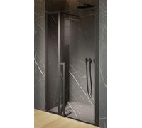 Riho Lucid porte de douche 120 cm à ouverture basculante noir mat/verre transparent G005005121