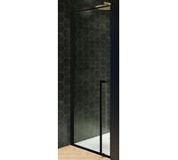 Riho Lucid porte de douche 90 cm à ouverture basculante noir mat/verre transparent G005002121