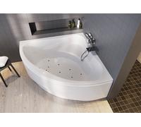 RIHO Neo Baignoires d'angle, version gauche, avec système Air, à encastrer, 2 places, blanc, B077004005, Exécution: 150x150x49cm, volume utile : 285 litres