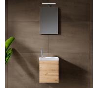RIHO Porto Lave-mains Fountain avec meuble et miroir, F014002DP6+W018002005+F014113ALU+204927,