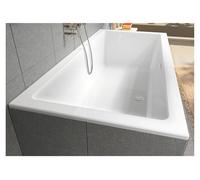 RIHO Rethink Cubic Baignoires rectangulaires, à encastrer, avec garniture de vidage et de trop-plein, 1 place, blanc brillant, B104001005