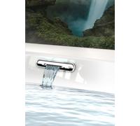 RIHO Rethink Cubic Wall Baignoires rectangulaires, avec Riho Fall, version gauche, avec système Air, version murale, 180x80x47,5cm, B160006005, Couleur: Blanc brillant