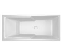RIHO Still Shower Baignoire rectangulaire, à encastrer, avec vidage/trop-plein, 2 places, blanc, B103001005, Exécution: 180x80x50cm, sans oreiller/lumière