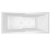 RIHO Still Shower Baignoires rectangulaires, avec cas Riho, version gauche, avec système Air, à encastrer, 2 places, blanc, B103017005, Exécution: 180x80x50cm, sans oreiller/lumière