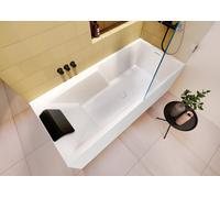 RIHO Still Shower Baignoires rectangulaires, variante Plug&Play, 2 places, blanc, B103009005, Exécution: 180x80x62cm, à droite