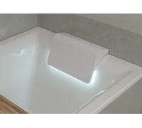 RIHO Still Square Baignoires rectangulaires, avec cas Riho, à encastrer, avec garniture de vidage et de trop-plein, 2 places, blanc, B100034005, Exécution: 170x75x50cm, Oreiller+lumière gauche