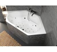 RIHO Winnipeg Baignoires d'angle, avec système Joy, à encastrer, 2 places, 145x145x47,5cm, 225 Betteres, blanc, B010010005