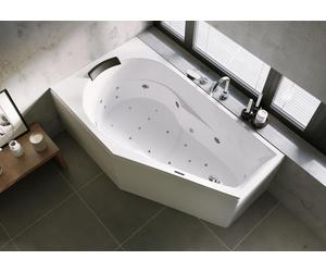 RIHO Yukon Baignoires d'angle, avec système Joy, à encastrer, 1 place, 160x90x48cm, 175 Betteres, blanc, B009011005