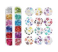 Riiichflowshop Lot de 12 grilles/boîte de Paillettes Creuses en résine époxy