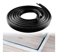 Riisoyu 20 m Bande passepoilée en caoutchouc, diamètre 4 mm Joint rond en caoutchouc pour moustiquaire accessoire de rechange pour cadre fixe moustiquaire Cordon en caoutchouc noir