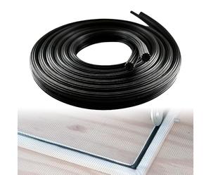 Riisoyu 20 m Bande passepoilée en caoutchouc, diamètre 4 mm Joint rond en caoutchouc pour moustiquaire accessoire de rechange pour cadre fixe moustiquaire Cordon en caoutchouc noir