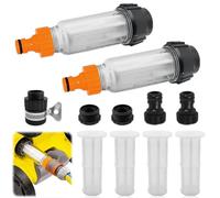 Riisoyu Filtre à Eau pour Tuyau d'Arrosage, 3/4 Inch Préfiltre avec Cartouches et Adaptateurs Rapides Compatible Nettoyeur Haute Pression Pompe de Jardin et Arrosage Filtre Anti-Calcaire et Dépôt