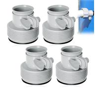 Riisoyu Lot de 2 Adaptateurs de Tuyau pour Piscine Type B 40mm à 1 1/2 Pouce - Raccord Pompe à Piscine et Connecteur de Conversion Compatible avec Pompes Filtrantes Intex, Coleman et Autres Marques