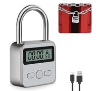 Riisoyu Verrouillage Temporel Numérique, avec Écran LCD Verrouillage Temporel Intelligent Rechargeable Verrou de Sécurité USB pour Empêcher les Mauvaises Habitudes