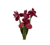 Rikyo Lot de 4 Fleurs artificielles en Soie - Longues tiges de 45,7 cm - Fleurs artificielles Irlande en polyuréthane pour Arrangements de Centre de Table, fête à la Maison et Mariage(Rouge foncé)