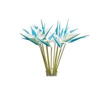 Rikyo Strelitzia Lot de 6 fleurs artificielles permanentes en forme d'oiseau de paradis - 58,4 cm - Bouquets de fleurs tropicales d'imitation de plantes tropicales pour bureau, maison, décorations de