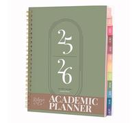 Rileys Agenda 2025 2026, Agenda Scolaire & Professionnel, Planificateur Journalier, Hebdo & Mensuel, Spirale Carnet de Rendez-Vous, Juil 2025-Juin 2026 (20,3 x 15,2 cm, Vert, en Royaume-Uni)