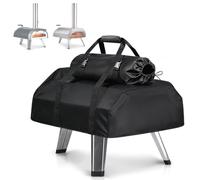 Rilime Housse de transport pour four à pizza Ooni Karu 12/Karu 2 avec sac de cheminée amovible, housse portable en tissu Oxford 500D pour four à pizza d'extérieur (500D, 95 x 42 x 22 cm)