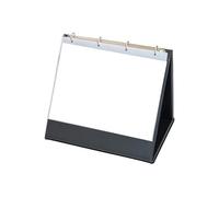 Rillstab Paperboard de Table A4 Paysage | 10 Pochettes Transparentes | 40 Vues | Support Triangulaire Autoportant | Présentations, Réunions, Formations | Mécanisme 4 Anneaux | Noir