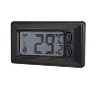 Riloer Mini thermomètre de voiture avec écran LCD rétroéclairé et base réglable Noir